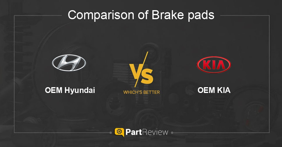 Comparison of brake pads OEM Hyundai and OEM KIA
