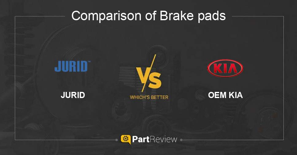 Comparison of brake pads JURID and OEM KIA
