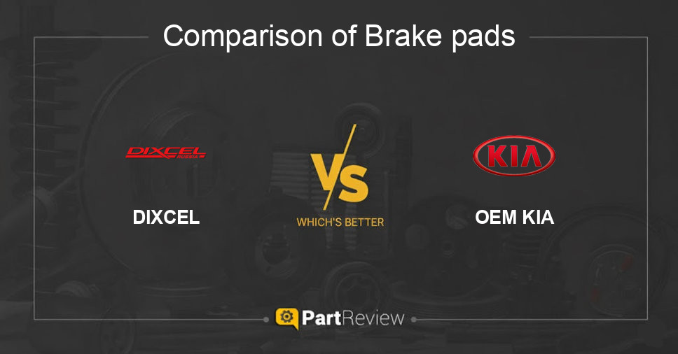 Comparison of brake pads DIXCEL and OEM KIA