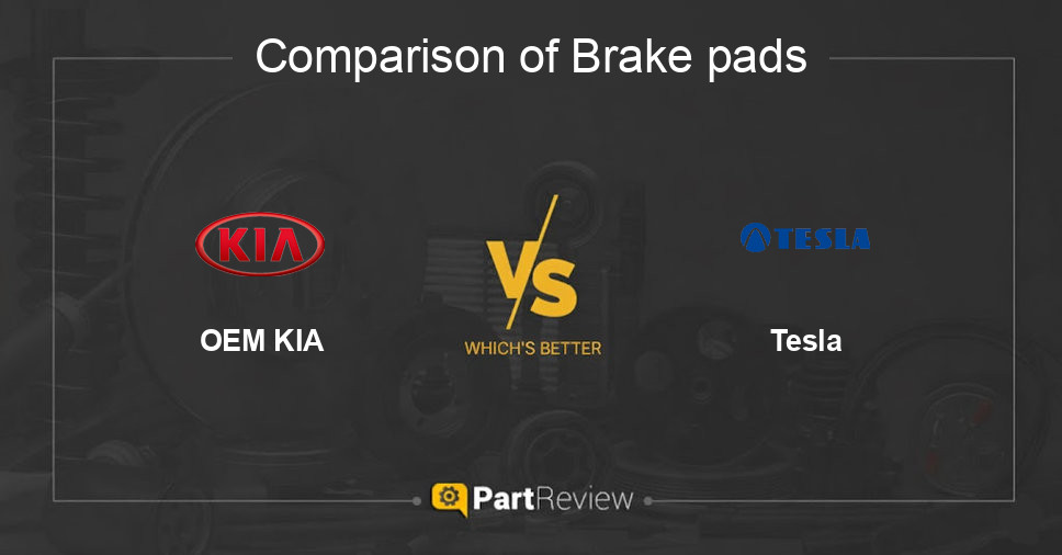 Comparison of brake pads OEM KIA and Tesla