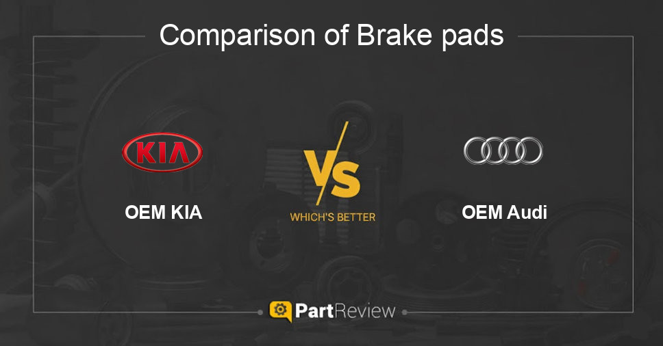 Comparison of brake pads OEM KIA and OEM Audi