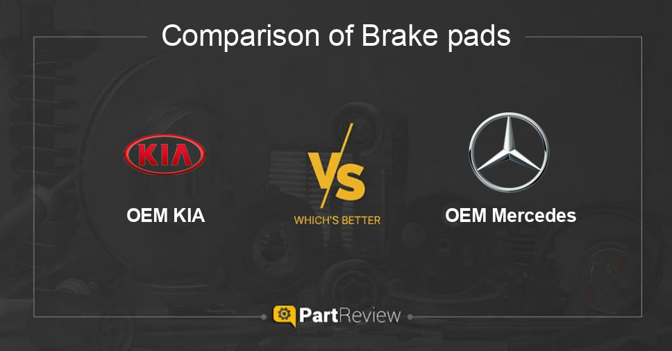 Comparison of brake pads OEM KIA and OEM Mercedes