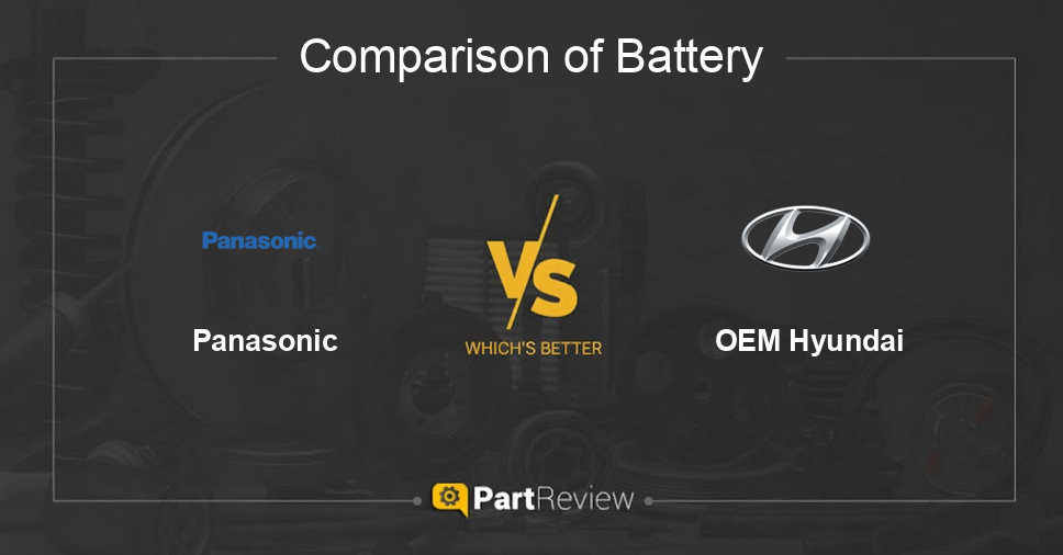 Comparison of battery Panasonic and OEM Hyundai