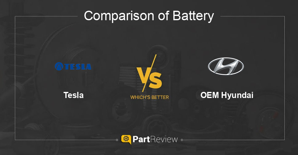 Comparison of battery Tesla and OEM Hyundai