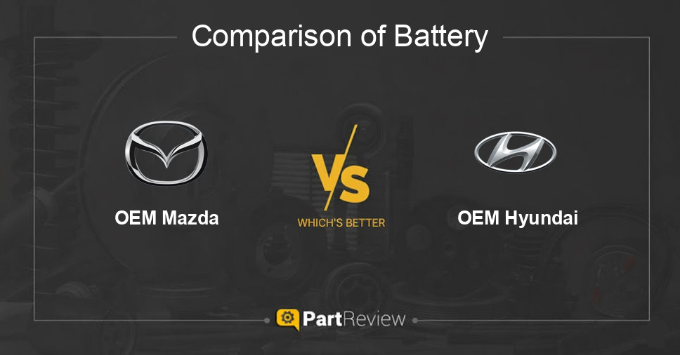 Comparison of battery OEM Mazda and OEM Hyundai