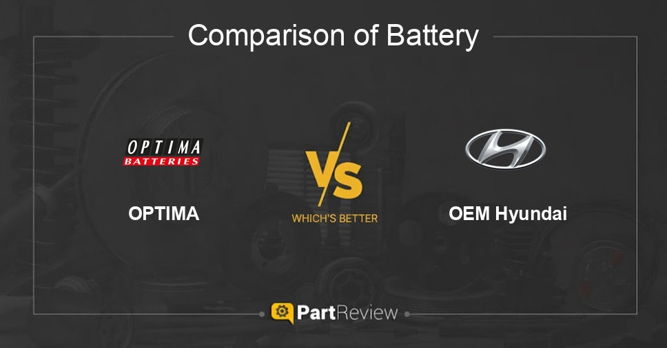Comparison of battery OPTIMA and OEM Hyundai