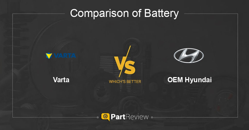 Comparison of battery Varta and OEM Hyundai