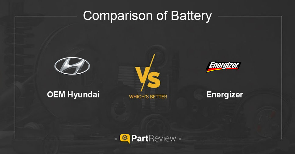 Comparison of battery OEM Hyundai and Energizer