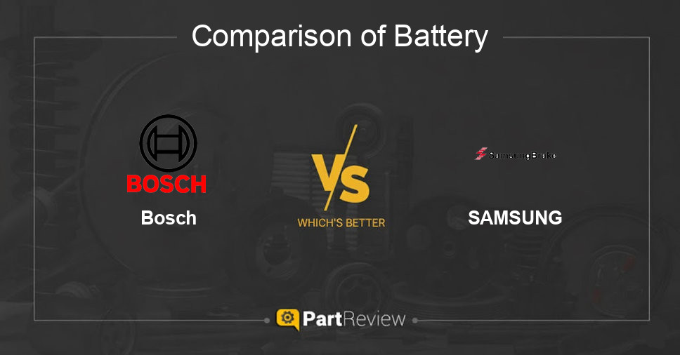 Comparison of battery Bosch and SAMSUNG
