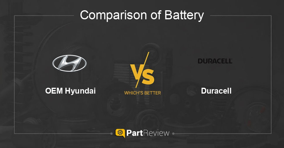 Comparison of battery OEM Hyundai and Duracell