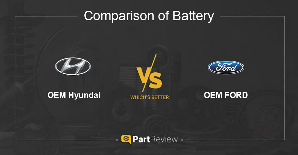Comparison of battery OEM Hyundai and OEM FORD