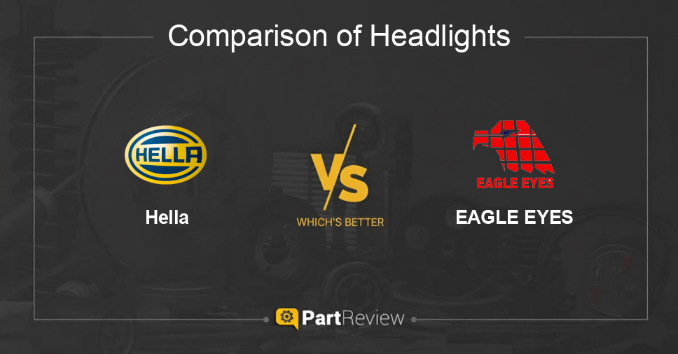 Comparison of headlights Hella and EAGLE EYES