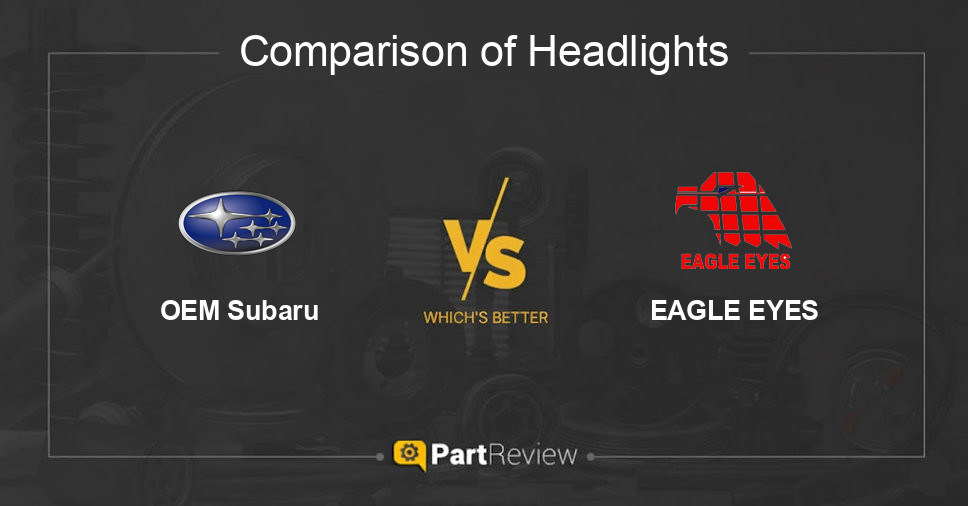 Comparison of headlights OEM Subaru and EAGLE EYES
