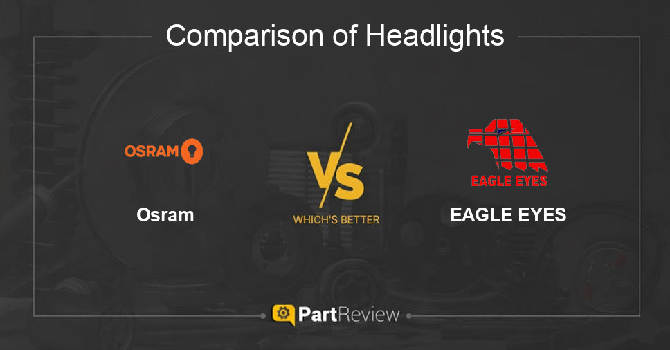 Comparison of headlights Osram and EAGLE EYES