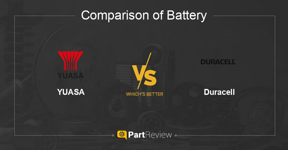 Comparison of battery YUASA and Duracell