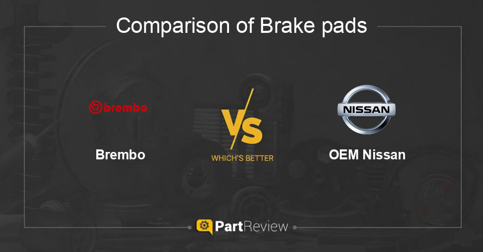 Comparison of brake pads Brembo and OEM Nissan