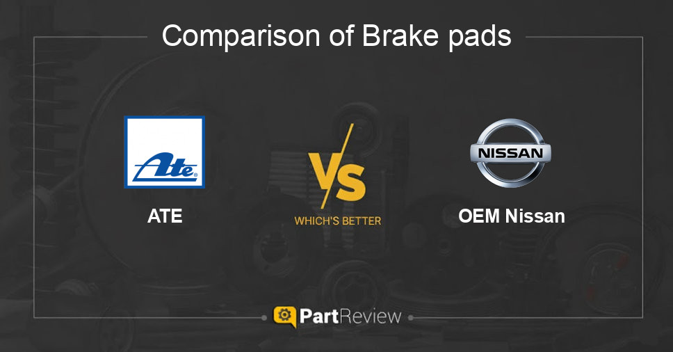 Comparison of brake pads ATE and OEM Nissan