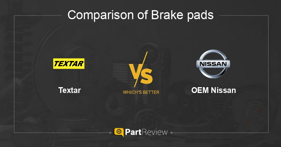 Comparison of brake pads Textar and OEM Nissan