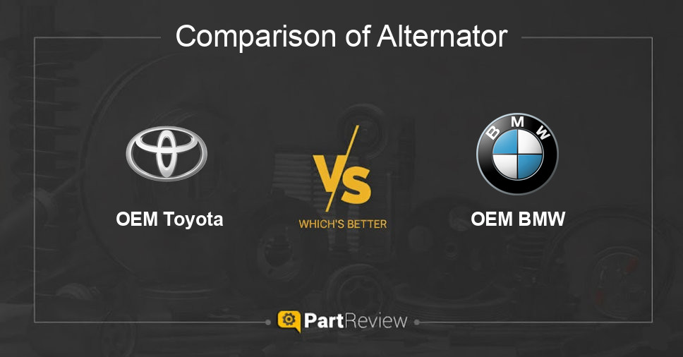 Comparison of alternator OEM Toyota and OEM BMW