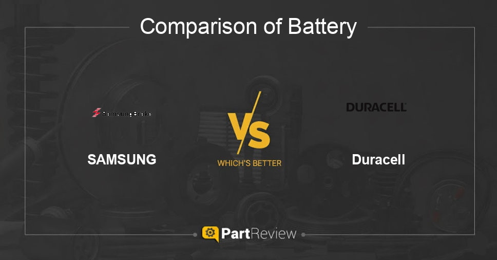 Comparison of battery SAMSUNG and Duracell