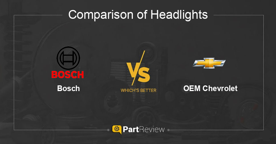 Comparison of headlights Bosch and OEM Chevrolet