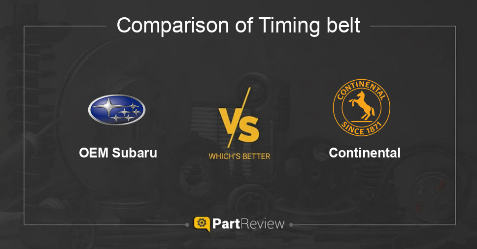 Comparison of timing belt OEM Subaru and Continental