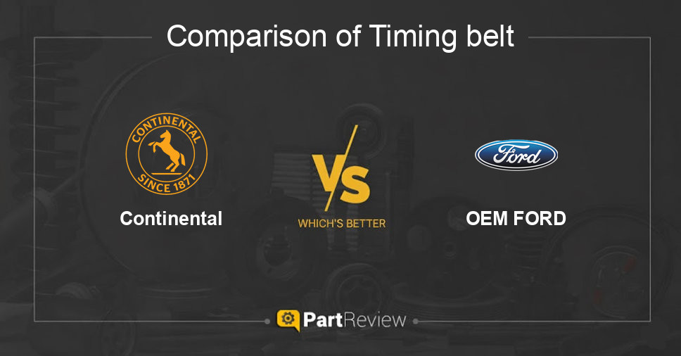 Comparison of timing belt Continental and OEM FORD