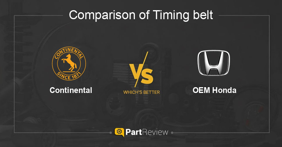 Comparison of timing belt Continental and OEM Honda