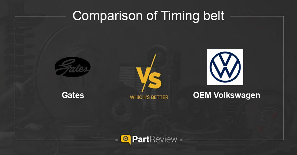 Comparison of timing belt Gates and OEM Volkswagen