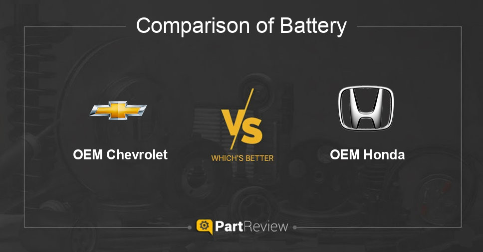 Comparison of battery OEM Chevrolet and OEM Honda