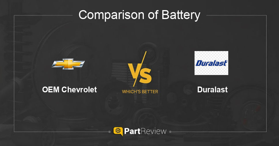 Comparison of battery OEM Chevrolet and Duralast