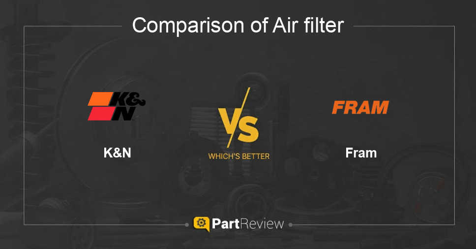 Comparison of air filter K&N and Fram