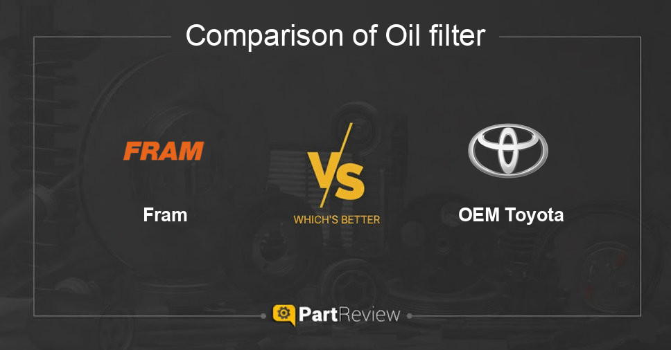 Comparison of oil filter Fram and OEM Toyota
