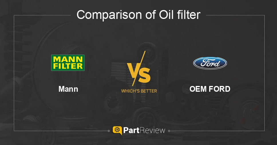 Comparison of oil filter Mann and OEM FORD