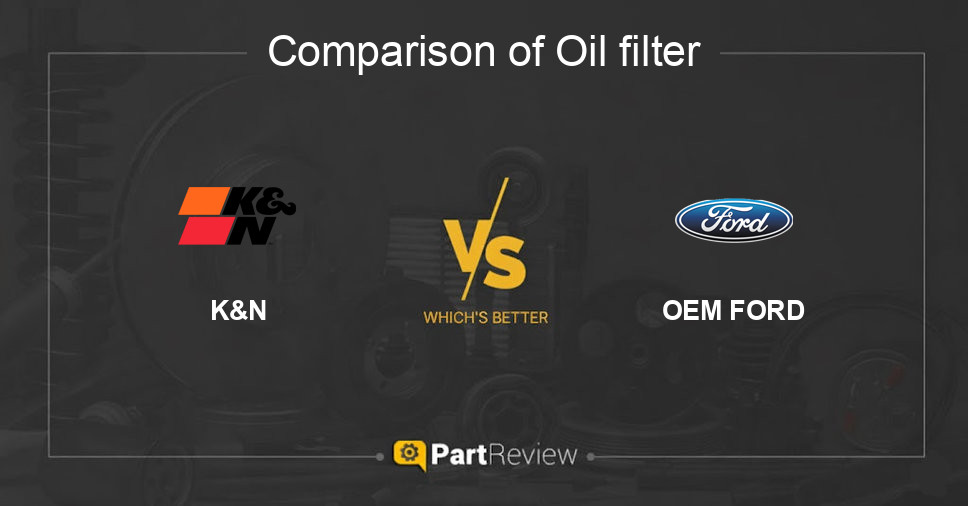 Comparison of oil filter K&N and OEM FORD