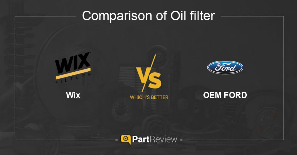 Comparison of oil filter Wix and OEM FORD