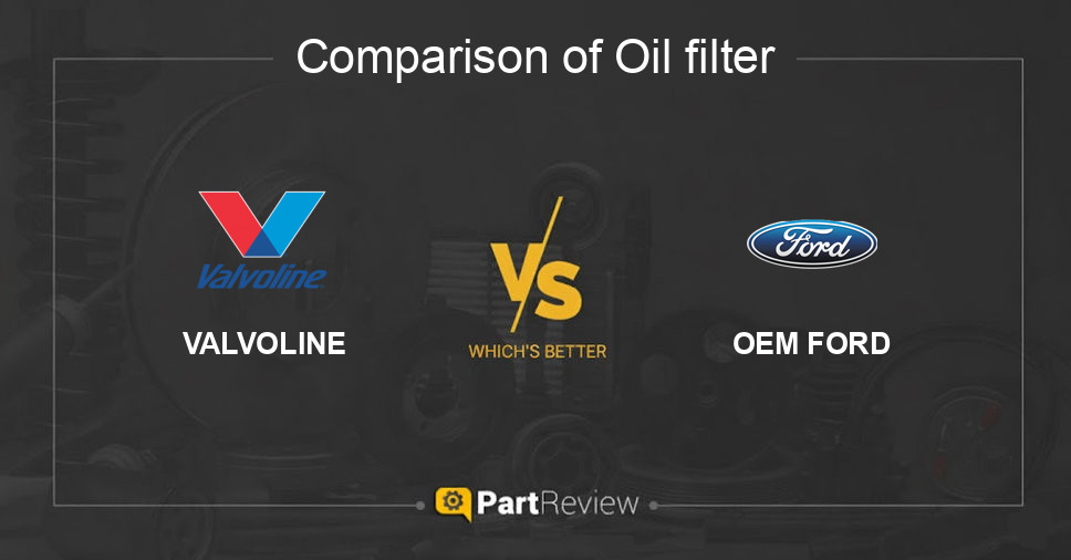 Comparison of oil filter VALVOLINE and OEM FORD