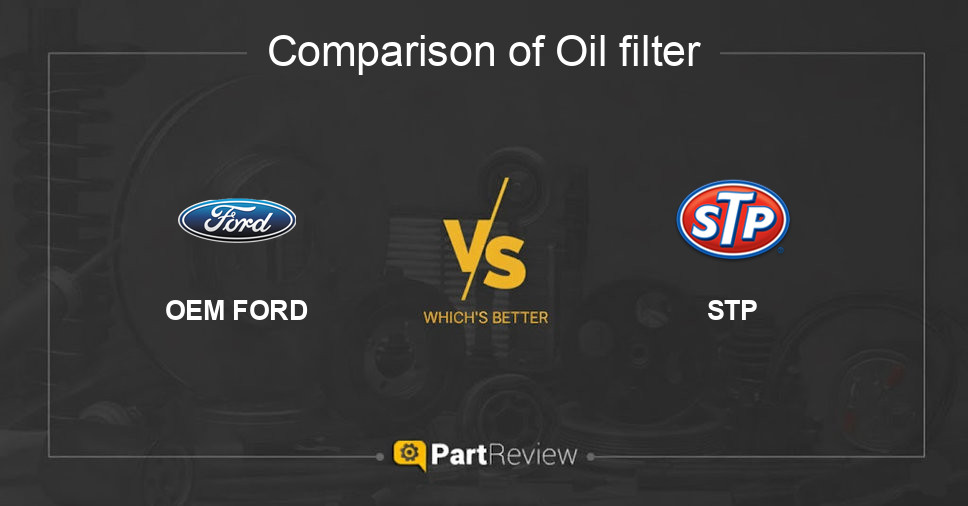 Comparison of oil filter OEM FORD and STP