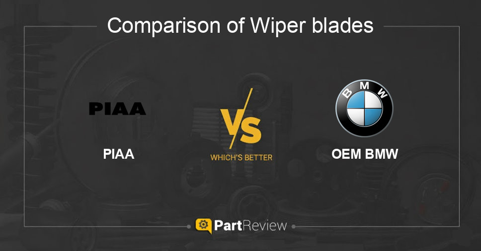 Comparison of wiper blades PIAA and OEM BMW