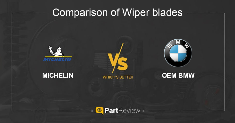 Comparison of wiper blades MICHELIN and OEM BMW