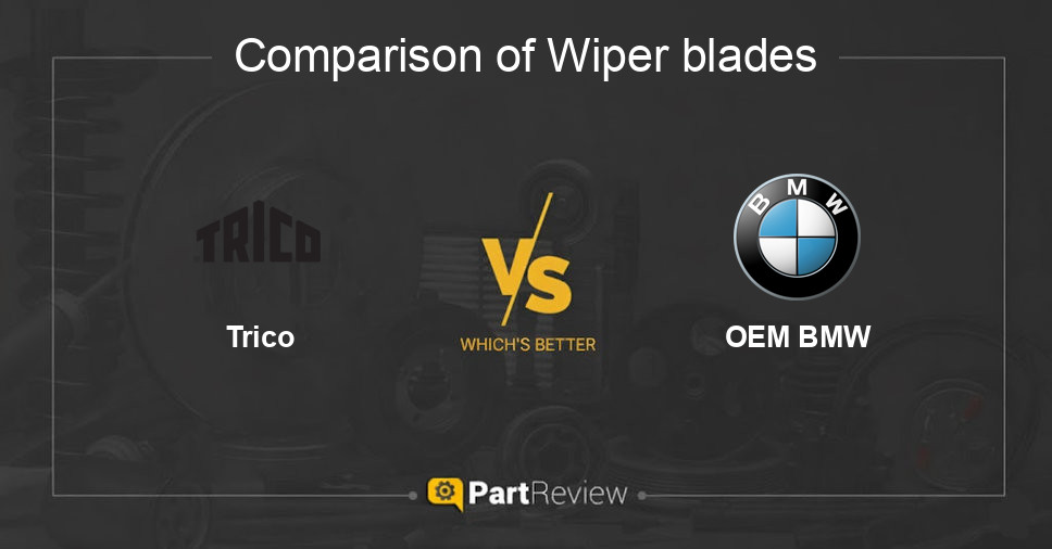 Comparison of wiper blades Trico and OEM BMW