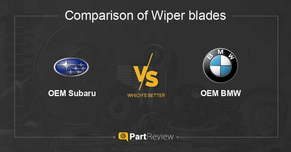 Comparison of wiper blades OEM Subaru and OEM BMW