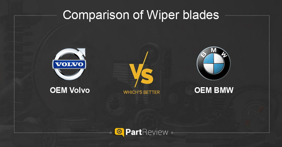 Comparison of wiper blades OEM Volvo and OEM BMW