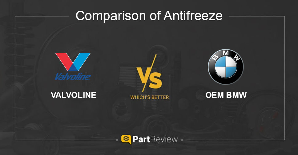 Comparison of antifreeze VALVOLINE and OEM BMW