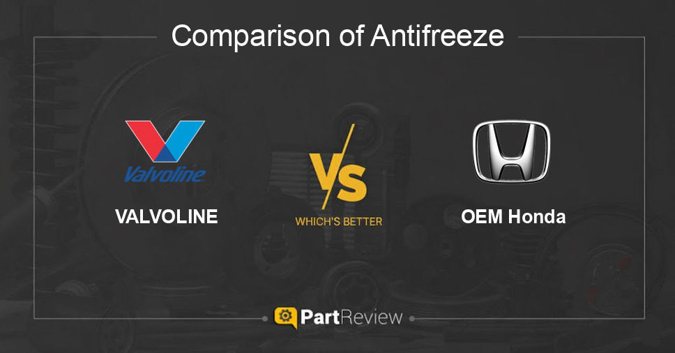 Comparison of antifreeze VALVOLINE and OEM Honda
