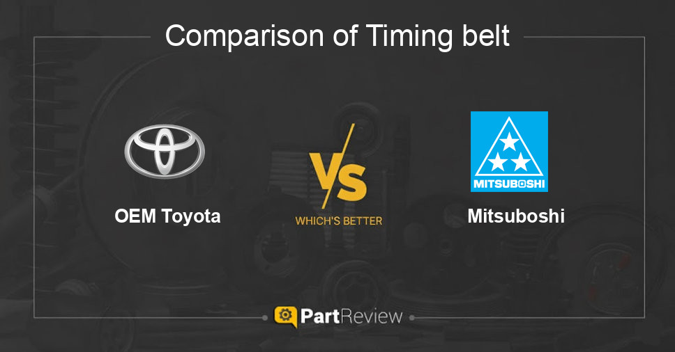 Comparison of timing belt OEM Toyota and Mitsuboshi