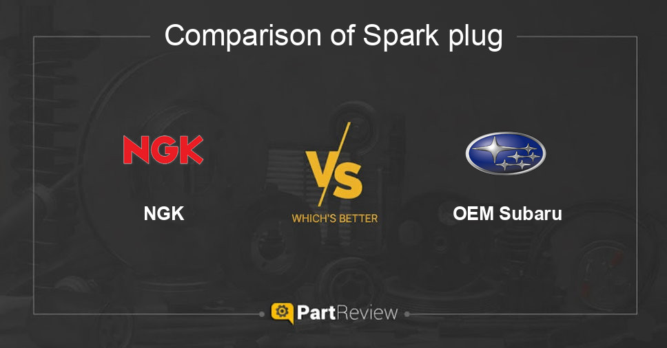 Comparison of spark plug NGK and OEM Subaru