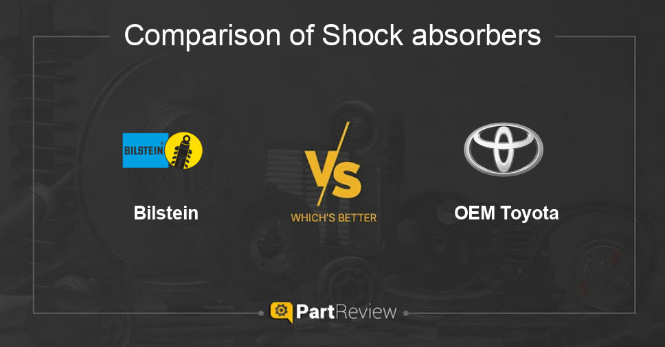 Comparison of shock absorbers Bilstein and OEM Toyota