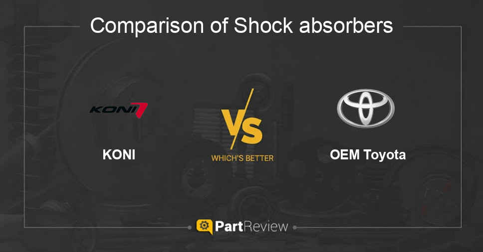 Comparison of shock absorbers KONI and OEM Toyota