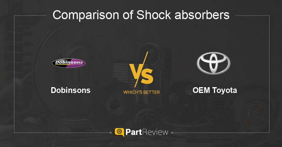 Comparison of shock absorbers Dobinsons and OEM Toyota